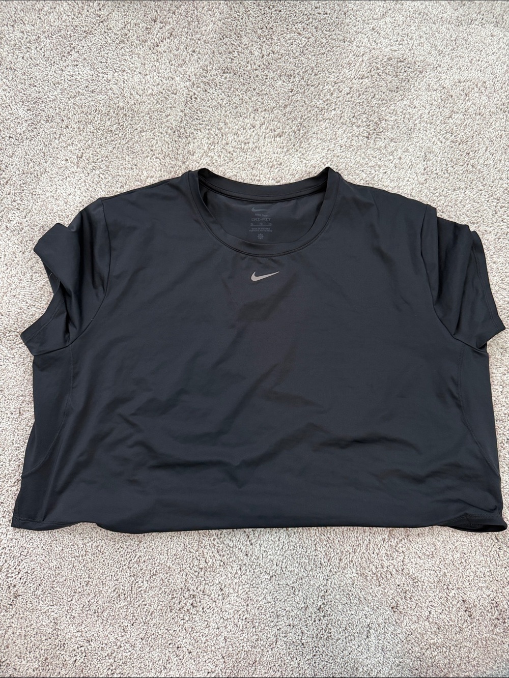 Nike Black Short Sleeve Dri-FIT CroppedTee